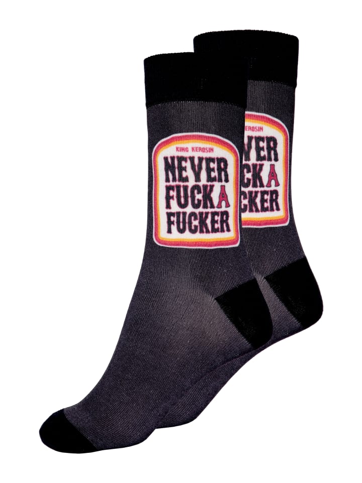Носки King Kerosin Never F*ck a F*cker темно-серого цвета
Носки King Kerosin Never F*ck a F*cker темно-серого цвета