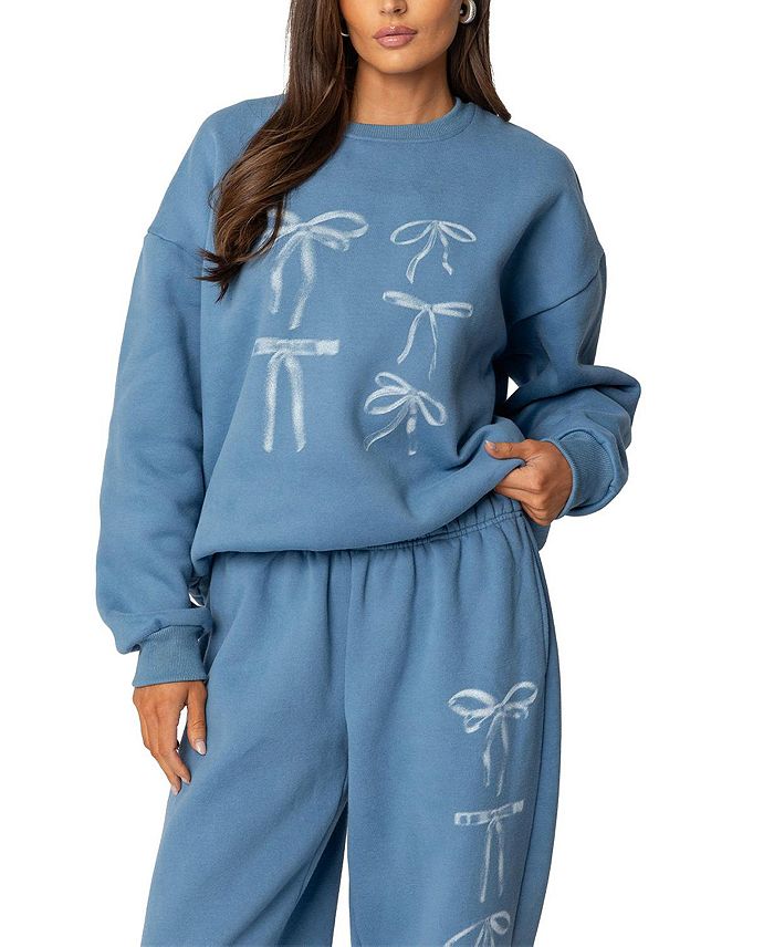 Толстовка Bow Bliss оверсайз Edikted, синий
Толстовка Bow Bliss оверсайз Edikted, синий