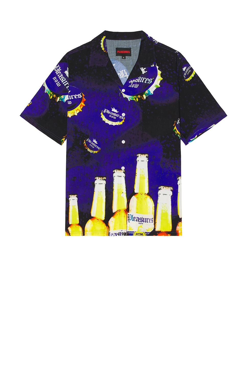 Рубашка "Cerveza" в стиле кэмп от Pleasures, blue
Рубашка "Cerveza" в стиле кэмп от Pleasures, blue