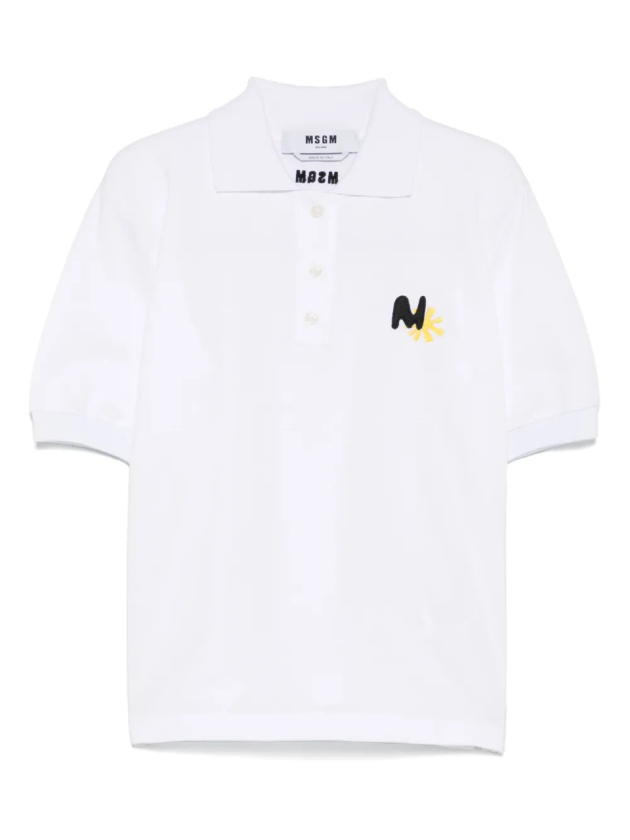 Верхняя часть поло с вышивкой «солнце» MSGM, белый
Верхняя часть поло с вышивкой «солнце» MSGM, белый