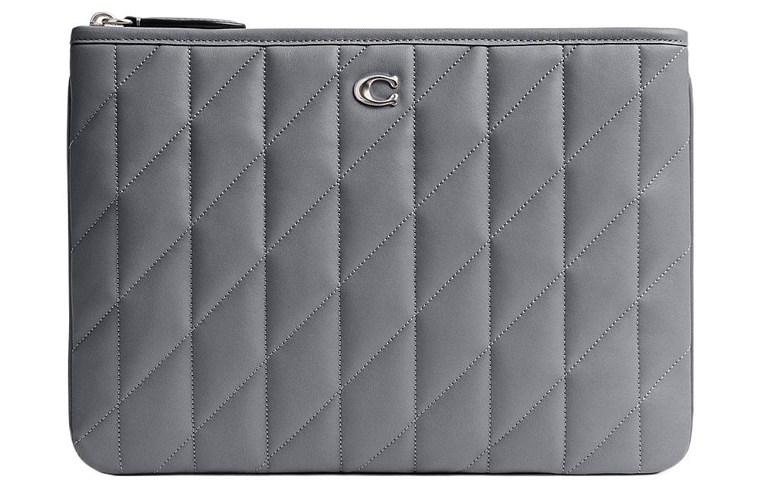 COACH Кожаный клатч большой женский темно-серый
COACH Кожаный клатч большой женский темно-серый