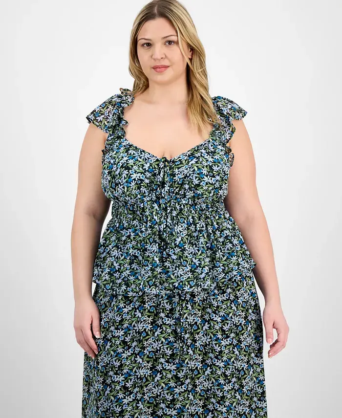 Модный топ больших размеров с оборками на бретельках On 34th, черный
Модный топ больших размеров с оборками на бретельках On 34th, черный