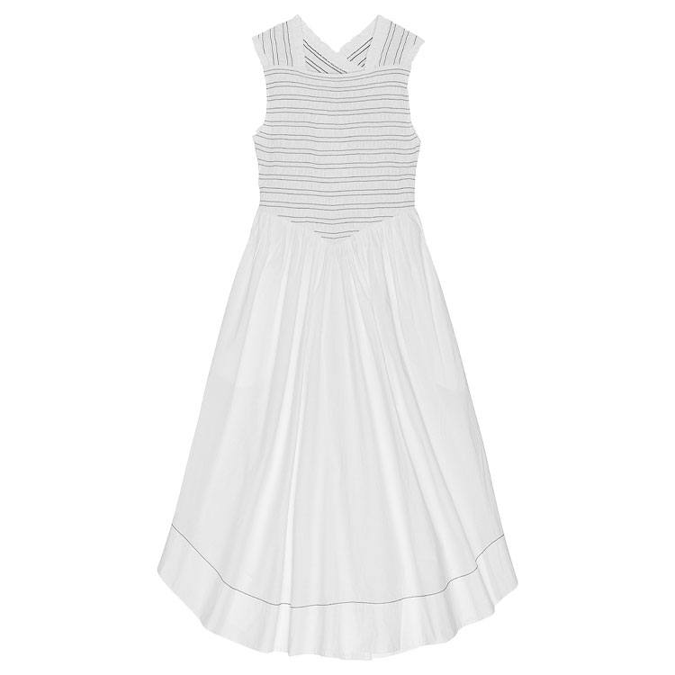 Платье миди с квадратным вырезом GANNI, ярко-белый
Платье миди с квадратным вырезом GANNI, ярко-белый