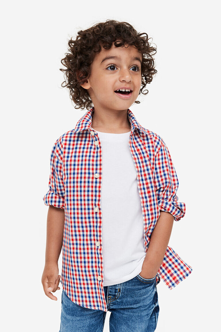 Рубашка из поплина с длинными рукавами H&M, красный
Рубашка из поплина с длинными рукавами H&M, красный