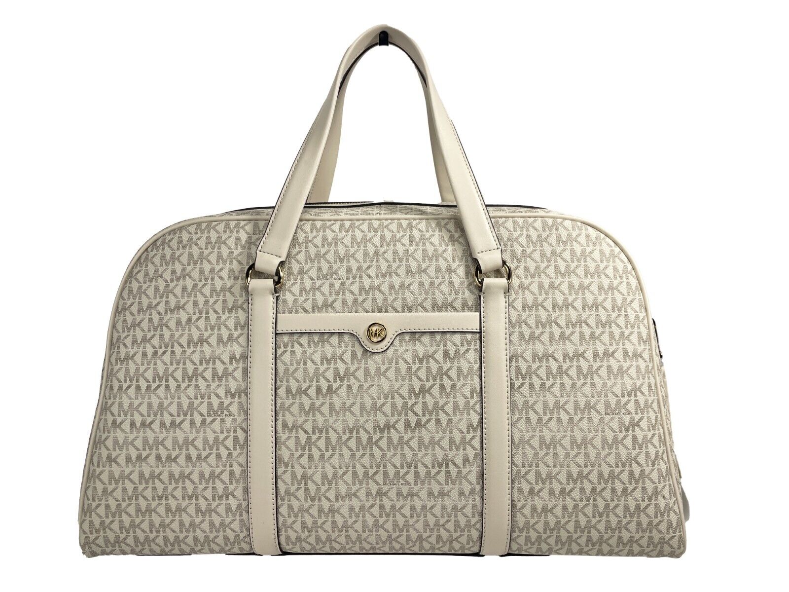 Дорожная сумка для багажа Weekender из ПВХ с верхом-молнией Creme Larger Michael Kors
Дорожная сумка для багажа Weekender из ПВХ с верхом-молнией Creme Larger Michael Kors