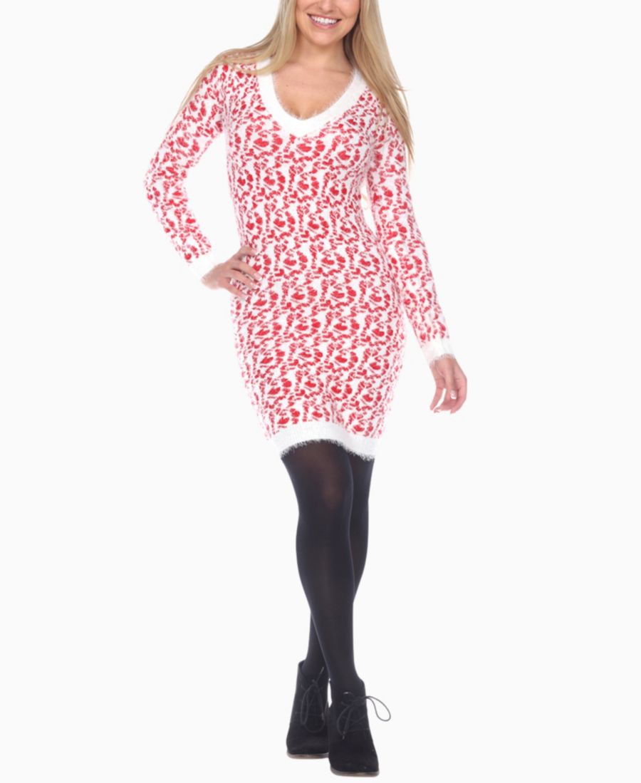 Женское пушистое вязаное платье-свитер White Mark, Red
Женское пушистое вязаное платье-свитер White Mark, Red