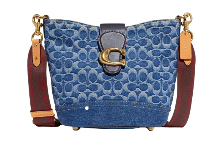 COACH Джинсовая сумка ведро через плечо
COACH Джинсовая сумка ведро через плечо