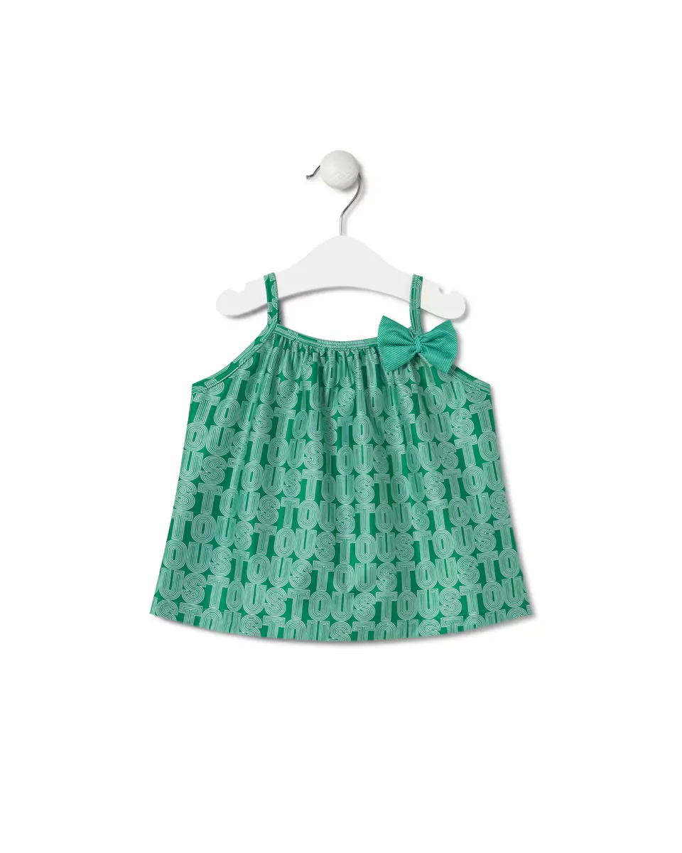 Платье на бретелях для малышей с принтом и линейным логотипом Tous, зеленый
Платье на бретелях для малышей с принтом и линейным логотипом Tous, зеленый