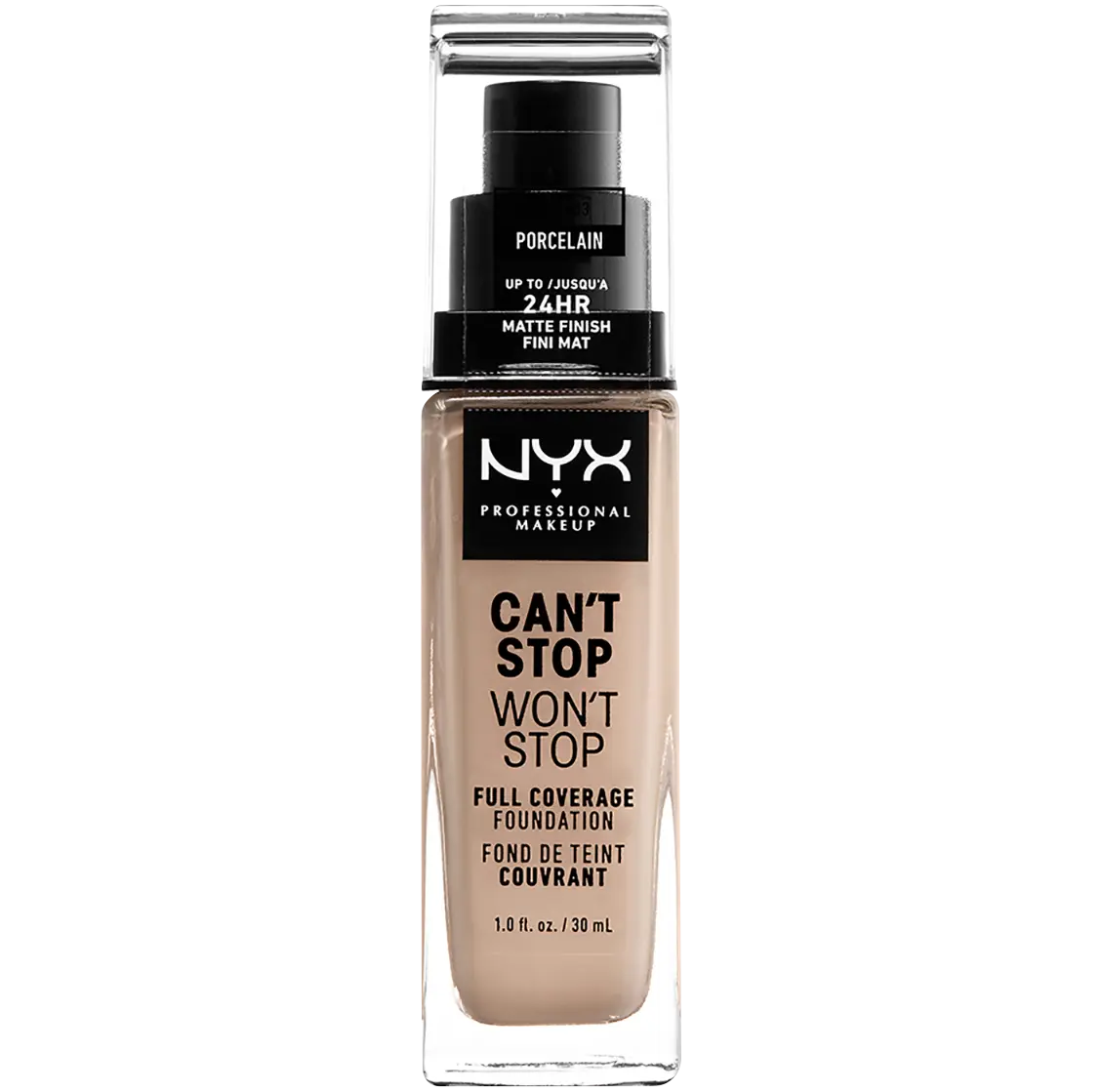 Фарфоровая основа для лица Nyx Professional Makeup Can'T Stop Won'T Stop, 30 мл
Фарфоровая основа для лица Nyx Professional Makeup Can'T Stop Won'T Stop, 30 мл