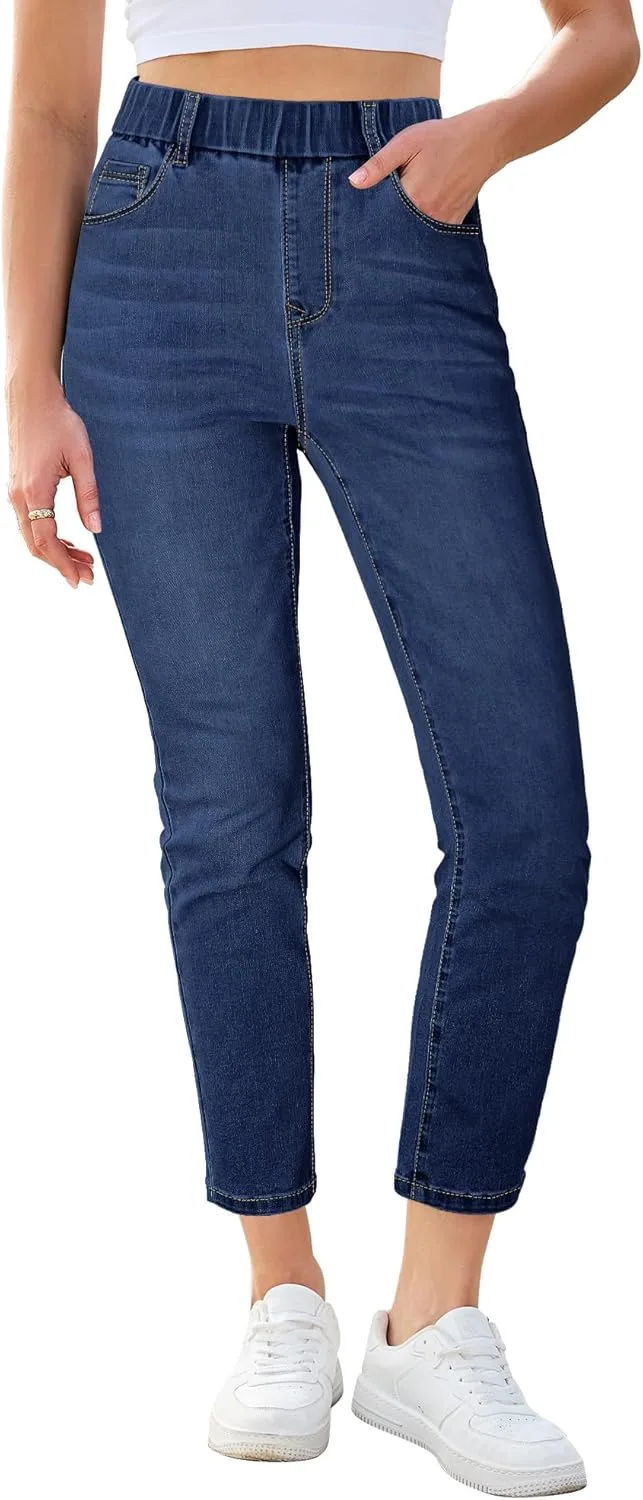 GRAPENT Slim Straight Leg джинсы для женщин укороченные на высокой талии с эластичным поясом
GRAPENT Slim Straight Leg джинсы для женщин укороченные на высокой талии с эластичным поясом