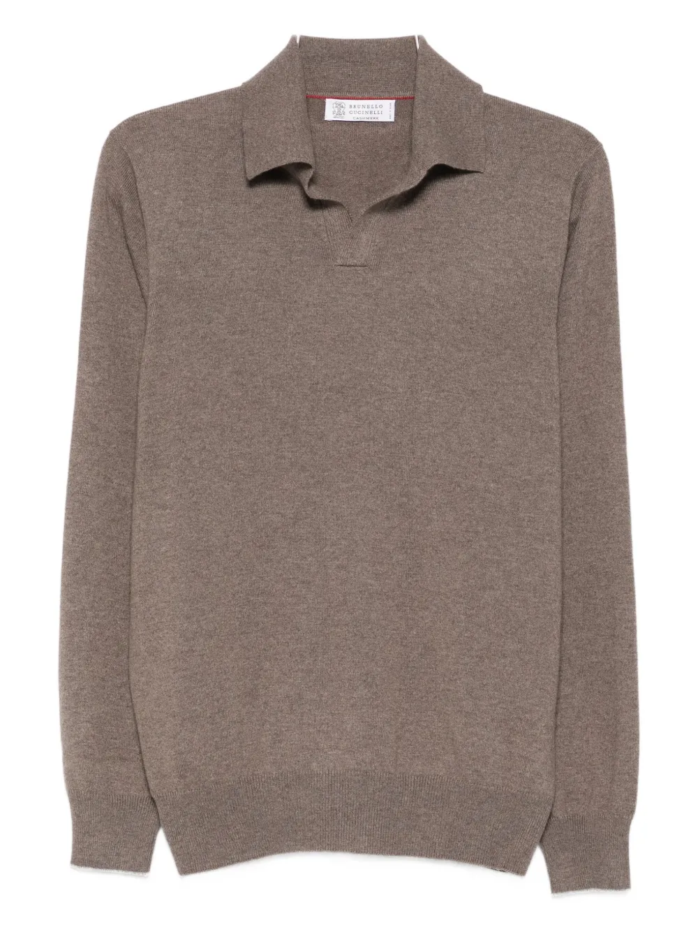 Пуловер-поло с V-образным вырезом и длинными рукавами Brunello Cucinelli, коричневый
Пуловер-поло с V-образным вырезом и длинными рукавами Brunello Cucinelli, коричневый