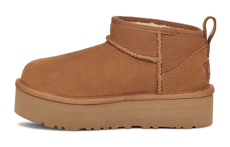 Классические ультра мини-сапожки на платформе Chestnut Kids Ugg, коричневый
Классические ультра мини-сапожки на платформе Chestnut Kids Ugg, коричневый