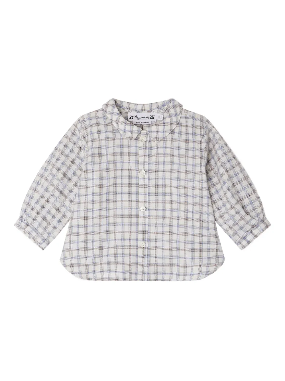 Клетчатая рубашка с воротником Bonpoint, синий
Клетчатая рубашка с воротником Bonpoint, синий