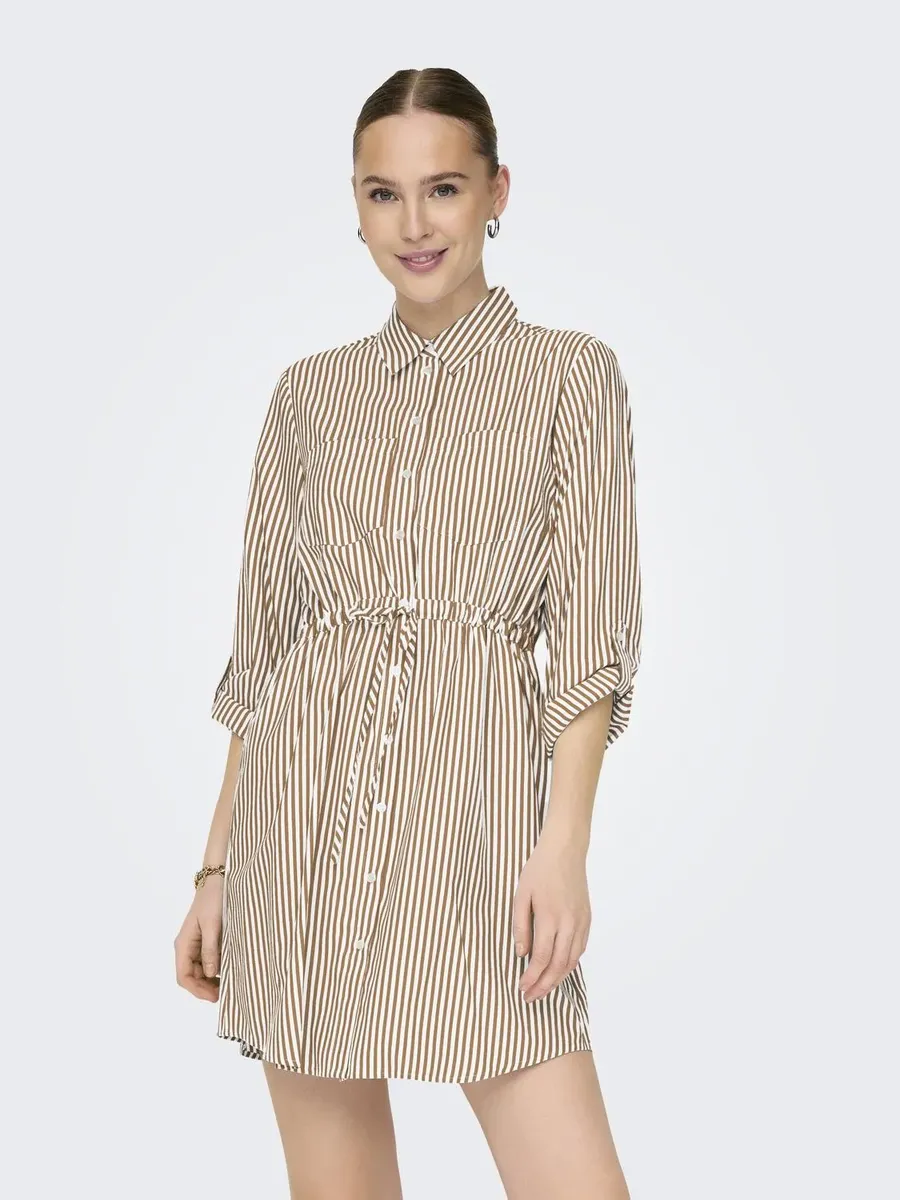 Платье-рубашка ONLY "ONLSARAH LS SHIRT DRESS WVN", цвет Bright White Stripes:Toasted Coconut
Платье-рубашка ONLY "ONLSARAH LS SHIRT DRESS WVN", цвет Bright White Stripes:Toasted Coconut