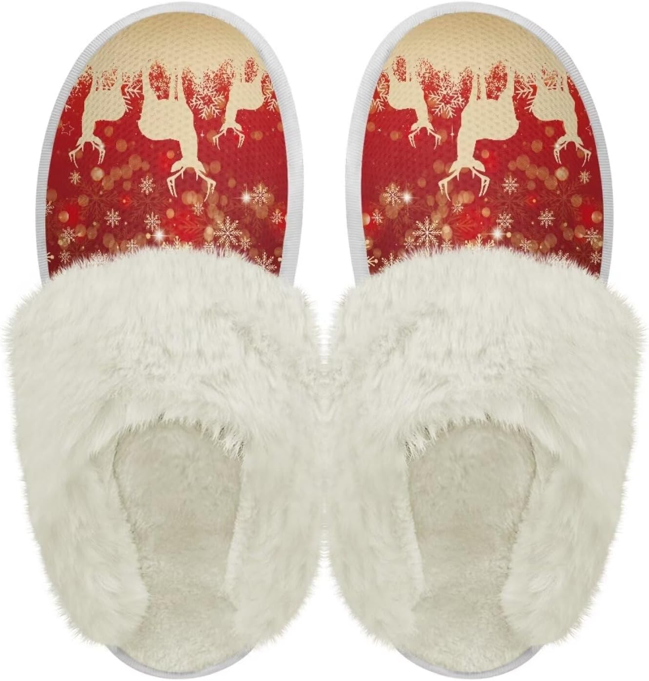 Хлопковые тапочки PJHEQOXE с пушистыми краями, домашние тапочки для дома и улицы, хлопковые тапочки унисекс, Christmas Elk
Хлопковые тапочки PJHEQOXE с пушистыми краями, домашние тапочки для дома и улицы, хлопковые тапочки унисекс, Christmas Elk