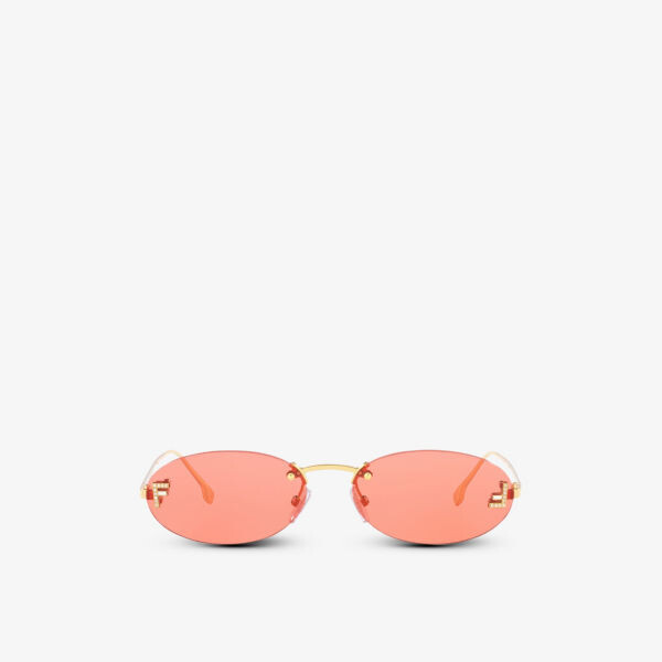 FE4075US солнцезащитные очки в металлической овальной оправе Fendi, желтый 
FE4075US солнцезащитные очки в металлической овальной оправе Fendi, желтый