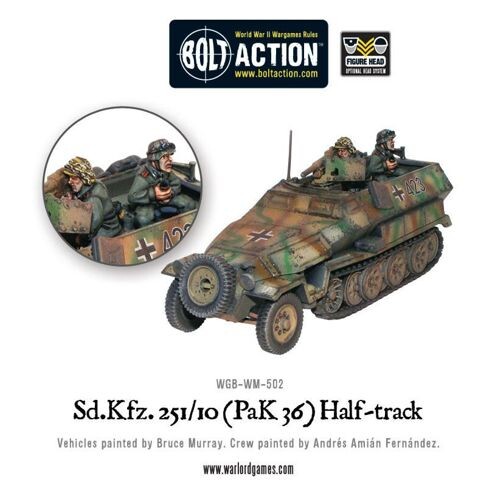 Фигурки Sd.Kfz 251/10 Pak 36 Half-Track Warlord Games 
Фигурки Sd.Kfz 251/10 Pak 36 Half-Track Warlord Games