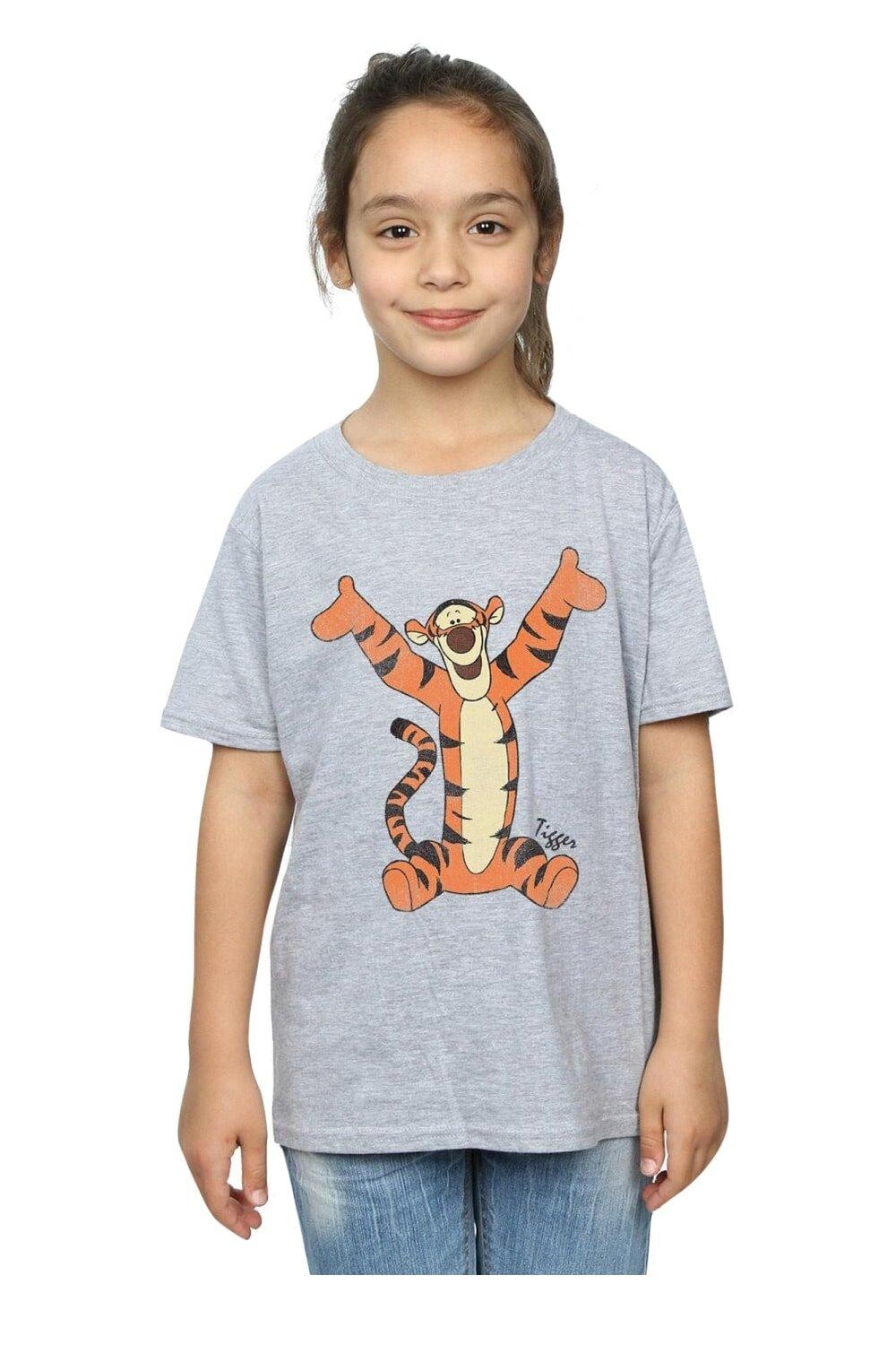 Классическая хлопковая футболка с изображением тигра Winnie The Pooh, серый
Классическая хлопковая футболка с изображением тигра Winnie The Pooh, серый