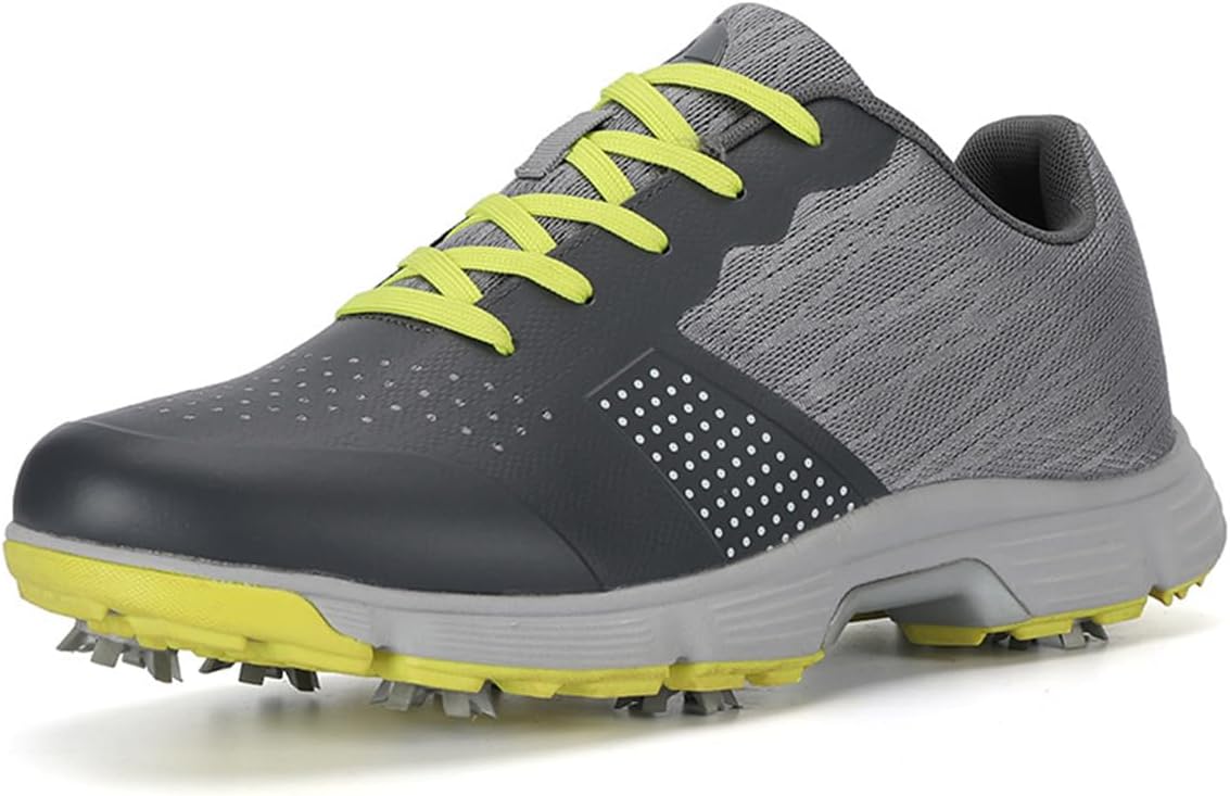 Мужские гольф-кроссовки с 7 шипами, противоскользящие, водонепроницаемые, для тренировок и ходьбы, удобная обувь для гольфа Omcam, серый
Мужские гольф-кроссовки с 7 шипами, противоскользящие, водонепроницаемые, для тренировок и ходьбы, удобная обувь для гольфа Omcam, серый