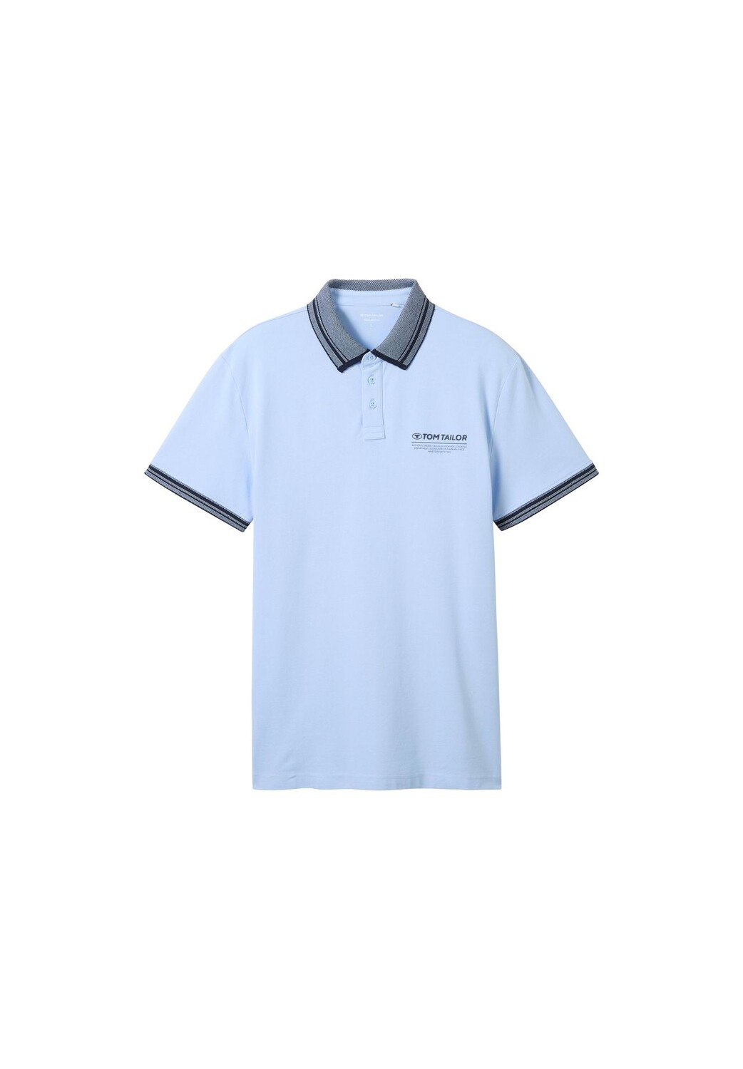 Рубашка-поло, контрастные полосы, мужская TOM TAILOR, цвет 35271 Windsurf Bl 
Рубашка-поло, контрастные полосы, мужская TOM TAILOR, цвет 35271 Windsurf Bl