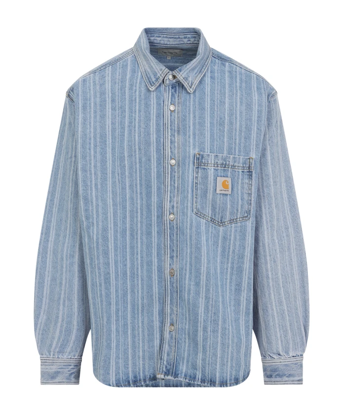 Синяя рубашка, стильный дизайн, для повседневных прогулок Carhartt Wip, синий
Синяя рубашка, стильный дизайн, для повседневных прогулок Carhartt Wip, синий