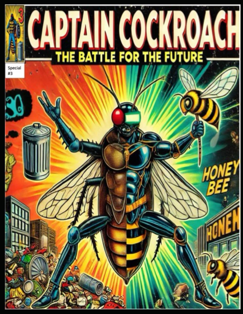 Captain Cockroach #3: The Battle for the Future (Tales From The Trash) (Independently published)
Captain Cockroach #3: The Battle for the Future (Tales From The Trash) (Independently published)