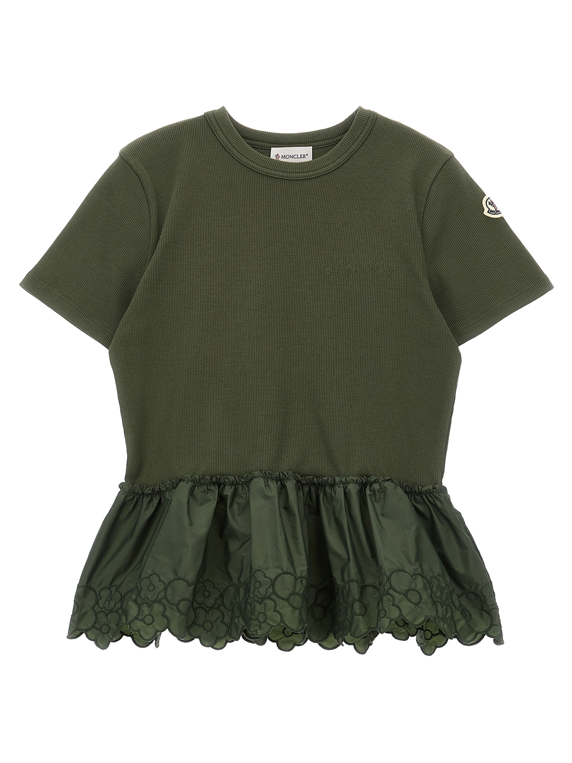 Футболка с цветочной вышивкой Moncler Enfant, зеленый
Футболка с цветочной вышивкой Moncler Enfant, зеленый