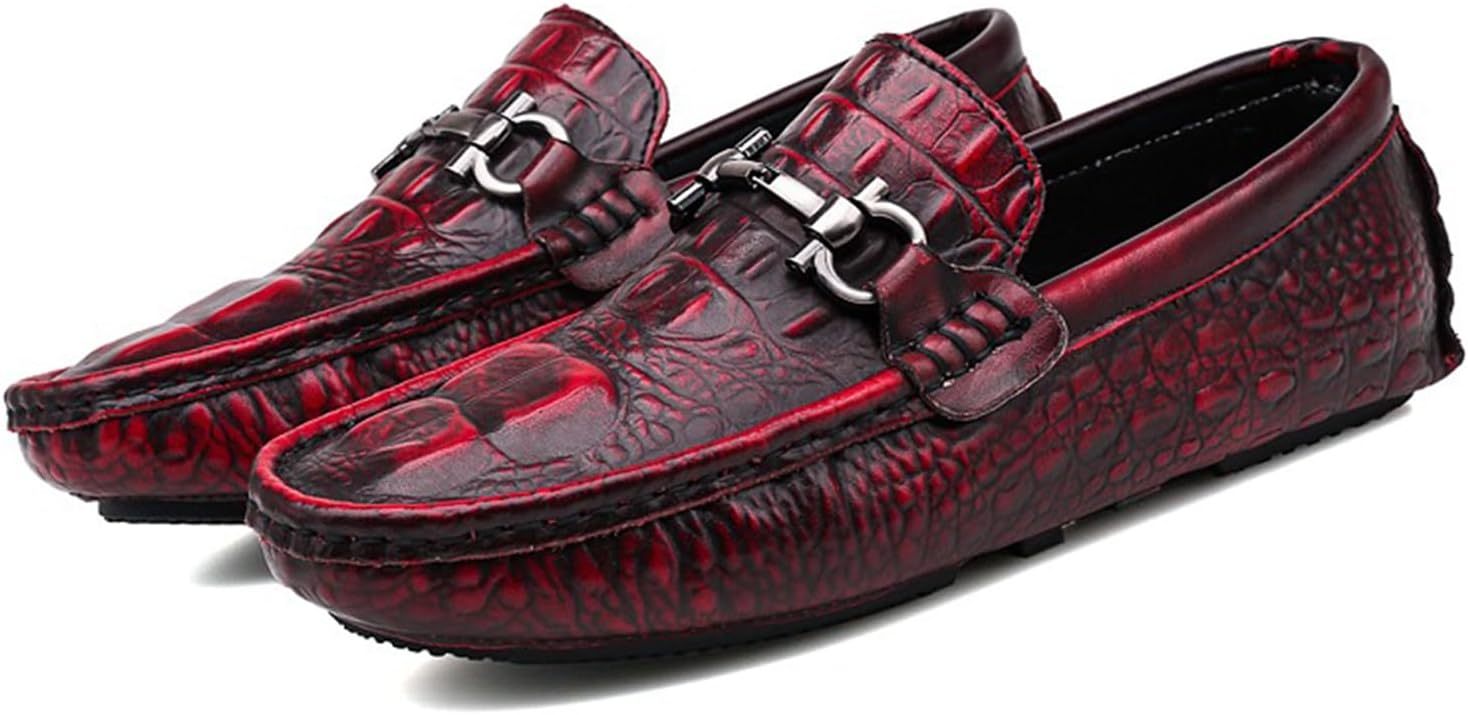 Кожаные лоферы Dacnakby Men's Crocodile Pattern, красный
Кожаные лоферы Dacnakby Men's Crocodile Pattern, красный