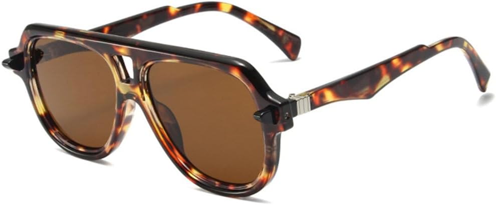 Мужские солнцезащитные очки в стиле ретро с двойной перемычкой, защита от УФ-излучения UV400, модные градиентные очки, трендовые женские солнцезащитные очки с заклепками, оранжевые солнцезащитные очки TYUVIVO, Leopard Brown
Мужские солнцезащитные очки в стиле ретро с двойной перемычкой, защита от УФ-излучения UV400, модные градиентные очки, трендовые женские солнцезащитные очки с заклепками, оранжевые солнцезащитные очки TYUVIVO, Leopard Brown