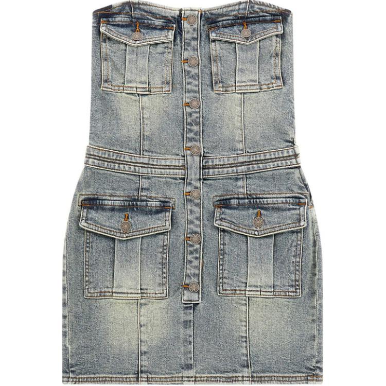 GUESS Безрукавное платье женское джинсовое синее
GUESS Безрукавное платье женское джинсовое синее
