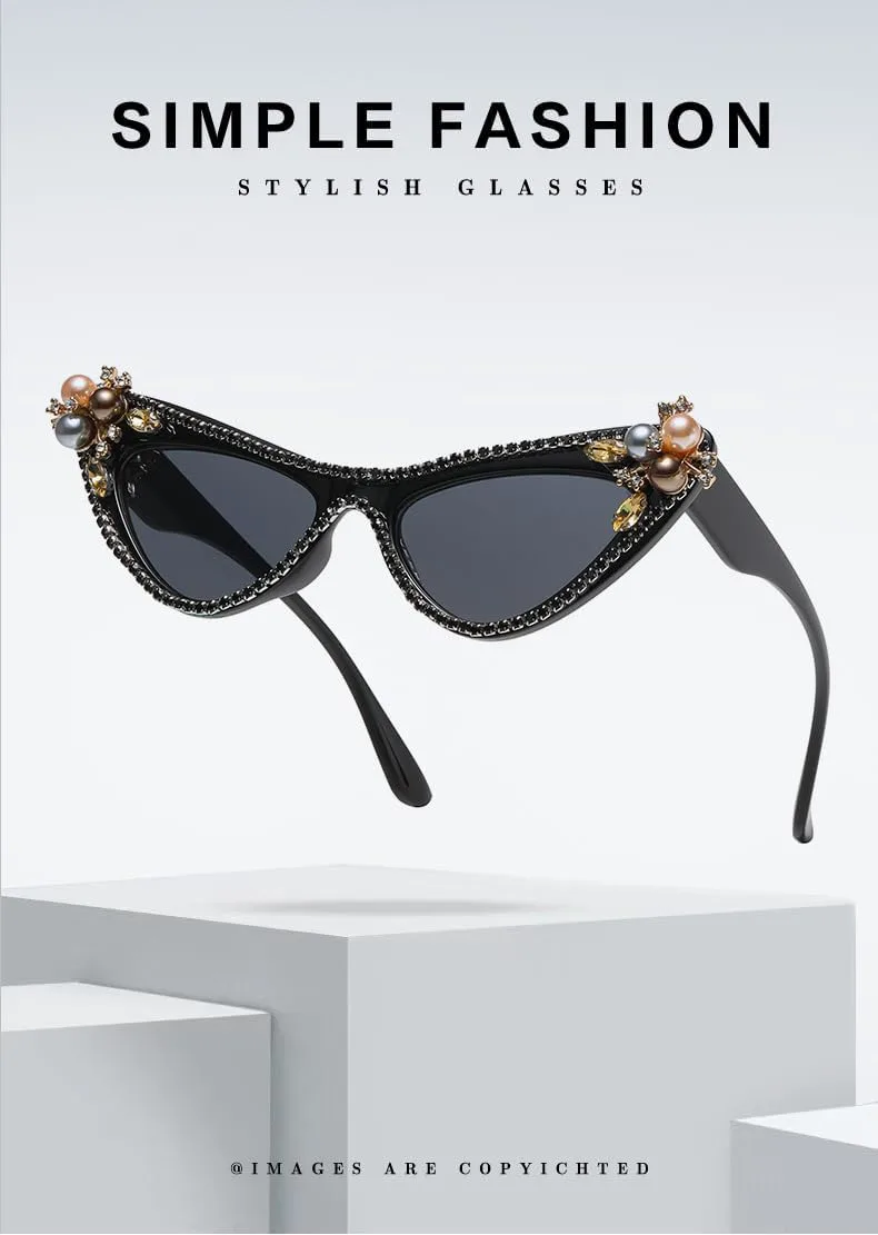 Женские солнцезащитные очки «кошачий глаз», очки в пластиковой оправе с инкрустацией бриллиантами, маленькие солнцезащитные очки в ретро-стиле Gksbnck, C3
Женские солнцезащитные очки «кошачий глаз», очки в пластиковой оправе с инкрустацией бриллиантами, маленькие солнцезащитные очки в ретро-стиле Gksbnck, C3