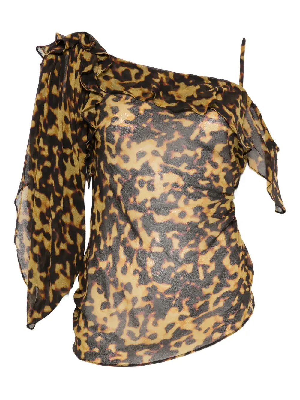 Топ с драпировкой и оборками Christopher Esber, коричневый
Топ с драпировкой и оборками Christopher Esber, коричневый