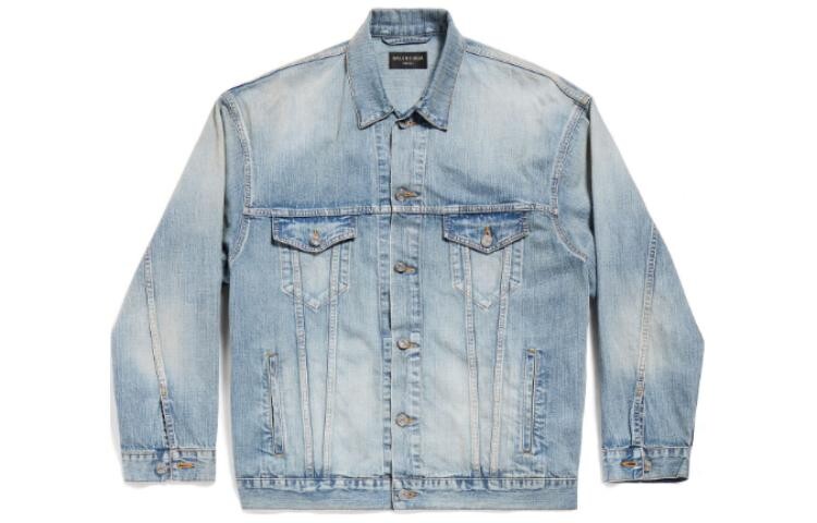 Джинсовая куртка унисекс синяя Balenciaga, синий 
Джинсовая куртка унисекс синяя Balenciaga, синий