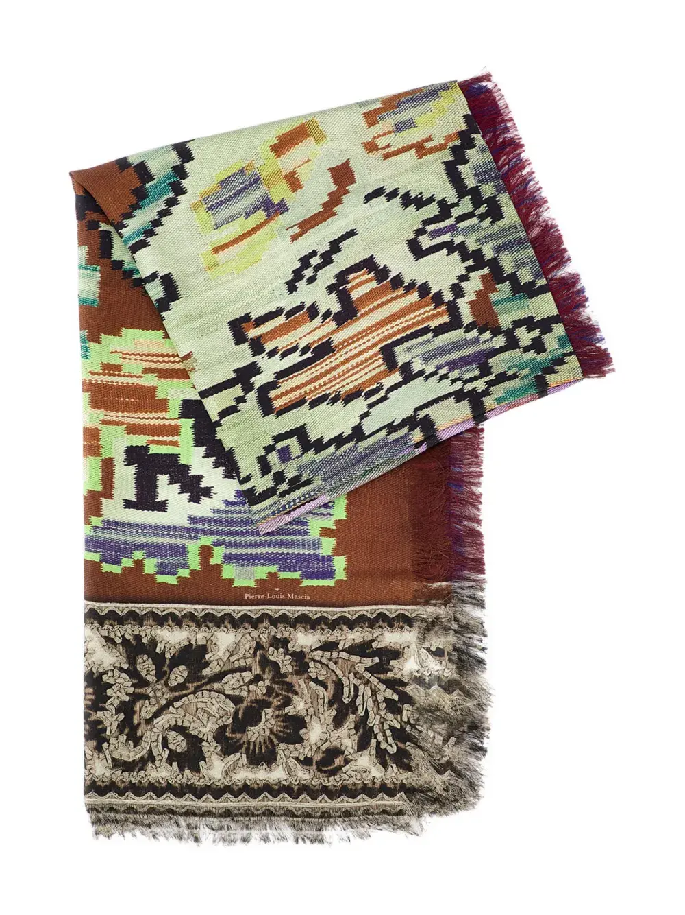 Шарф с цветочным принтом и бахромой Pierre-Louis Mascia, коричневый
Шарф с цветочным принтом и бахромой Pierre-Louis Mascia, коричневый