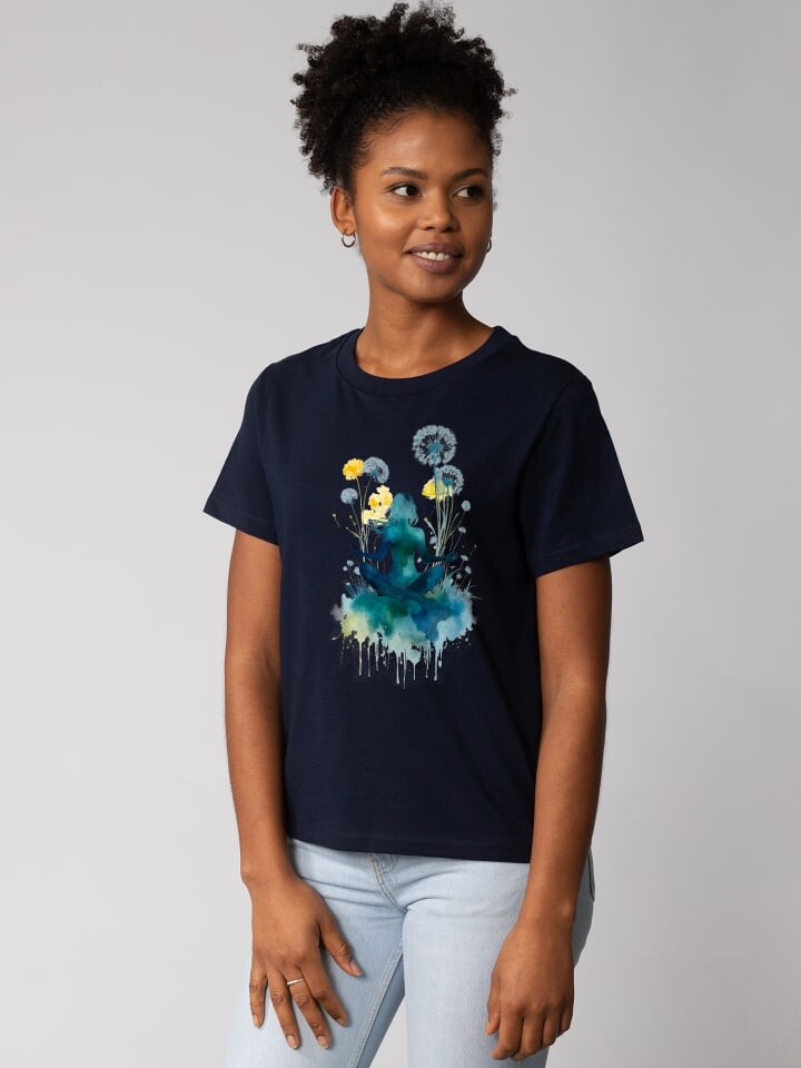Футболка wat Apparel T-Shirt Yoga & Meditation, темно-синий 
Футболка wat Apparel T-Shirt Yoga & Meditation, темно-синий