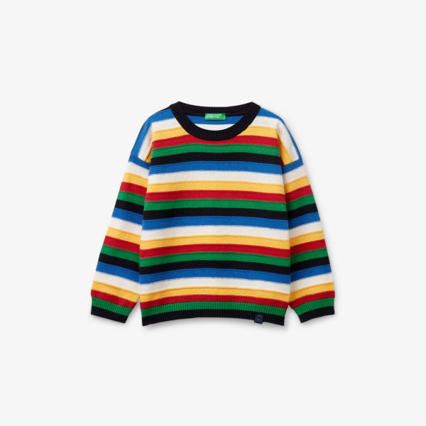 Джемпер Benetton с логотипом из хлопкового материала 18 месяцев - 6 лет в полоску, мультиколор
Джемпер Benetton с логотипом из хлопкового материала 18 месяцев - 6 лет в полоску, мультиколор