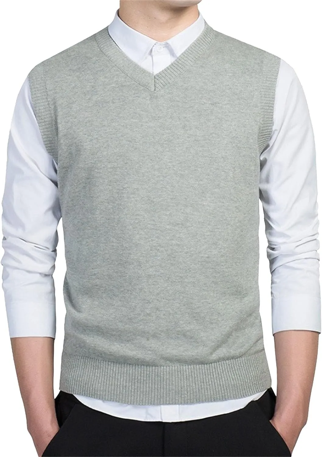 DGHM-JLMY мужской безрукавный вязаный пуловер из хлопка с V-образным вырезом
DGHM-JLMY мужской безрукавный вязаный пуловер из хлопка с V-образным вырезом