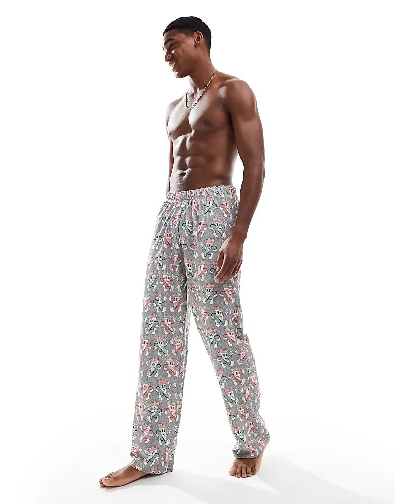 Домашние брюки ASOS DESIGN с принтом пиццы серого меланжевого цвета 
Домашние брюки ASOS DESIGN с принтом пиццы серого меланжевого цвета