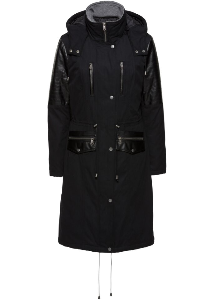 Длинная куртка со вставкой из искусственной кожи Rainbow, черный
Длинная куртка со вставкой из искусственной кожи Rainbow, черный