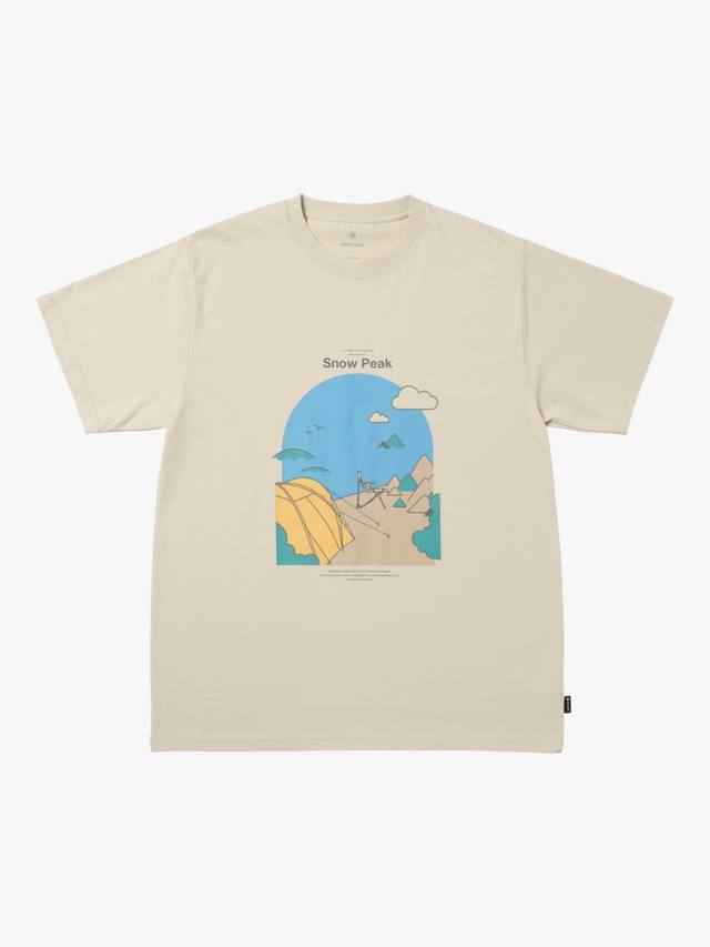 Хлопковая футболка Regular Fit с коротким рукавом и принтом для кемпинга Snow Peak, Beige
Хлопковая футболка Regular Fit с коротким рукавом и принтом для кемпинга Snow Peak, Beige