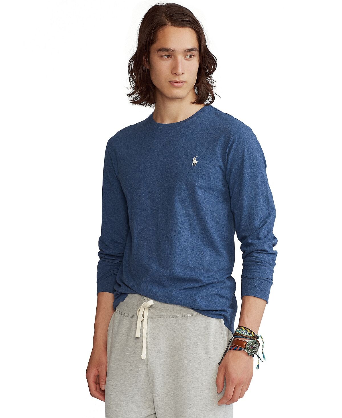 Мужская трикотажная футболка классического кроя с длинными рукавами Polo Ralph Lauren
Мужская трикотажная футболка классического кроя с длинными рукавами Polo Ralph Lauren