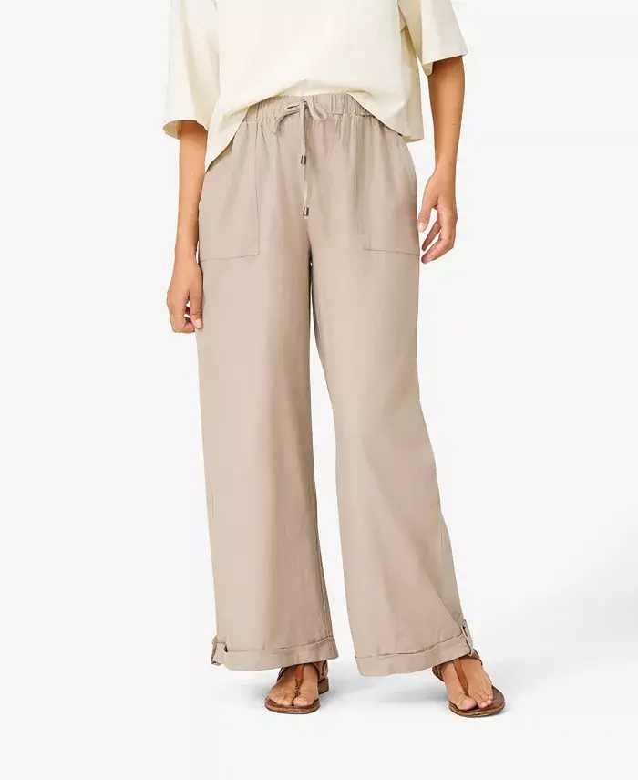 Женские брюки прямого кроя из льняной смеси Cable & Gauge, коричневый
Женские брюки прямого кроя из льняной смеси Cable & Gauge, коричневый