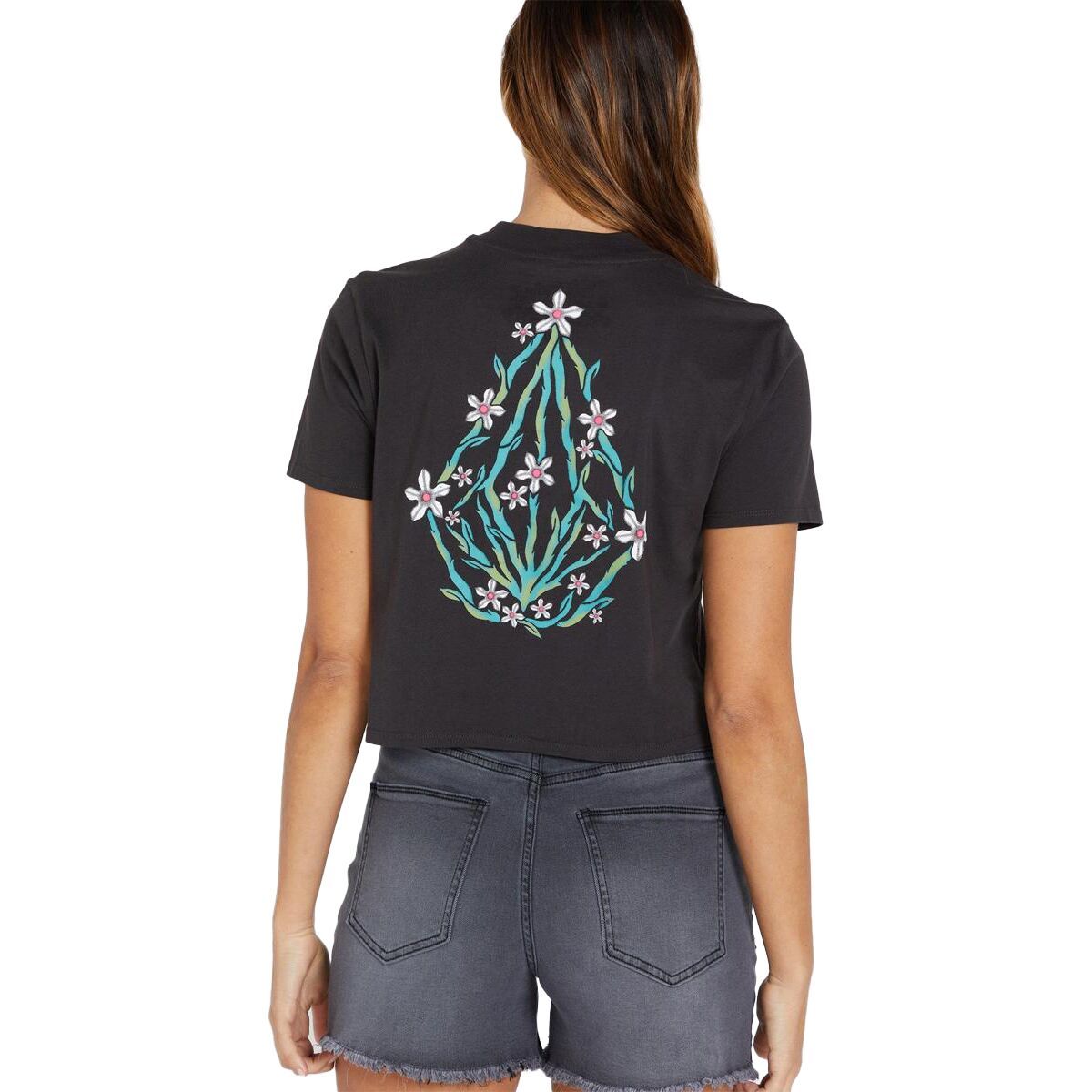 Футболка с карманом - женская Volcom, черный 
Футболка с карманом - женская Volcom, черный