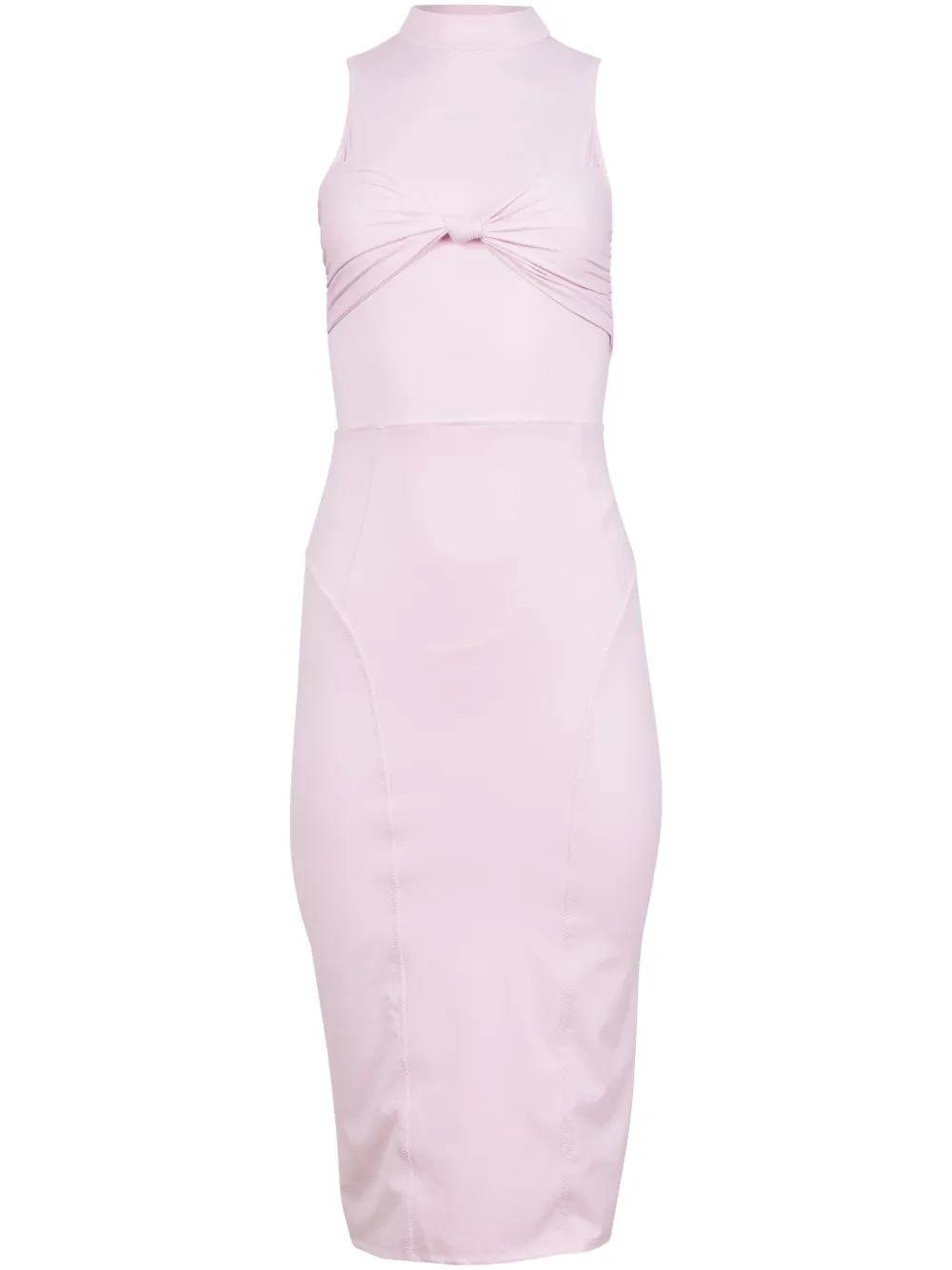 Платье миди из джерси с узлом Fleur Du Mal, розовый 
Платье миди из джерси с узлом Fleur Du Mal, розовый