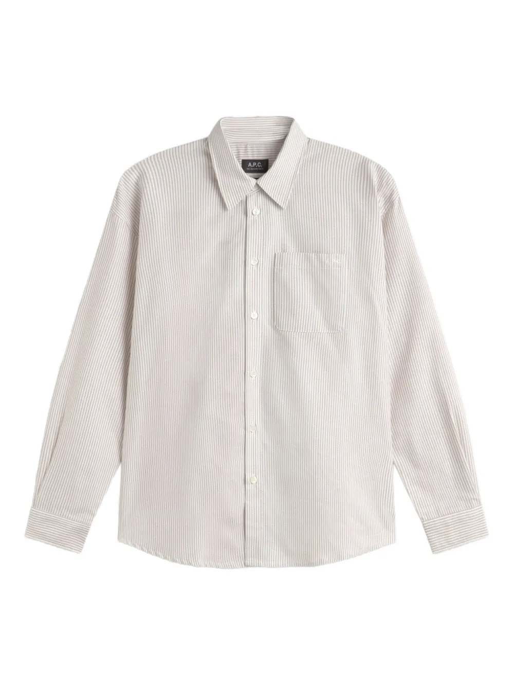 Рубашка Грега в полоску с длинными рукавами A.P.C., нейтральный
Рубашка Грега в полоску с длинными рукавами A.P.C., нейтральный