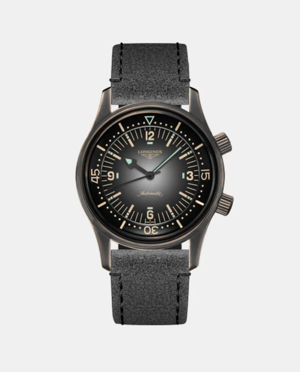 Longines Legend Diver Watch L37742582 Автоматические кожаные мужские часы, серый
Longines Legend Diver Watch L37742582 Автоматические кожаные мужские часы, серый