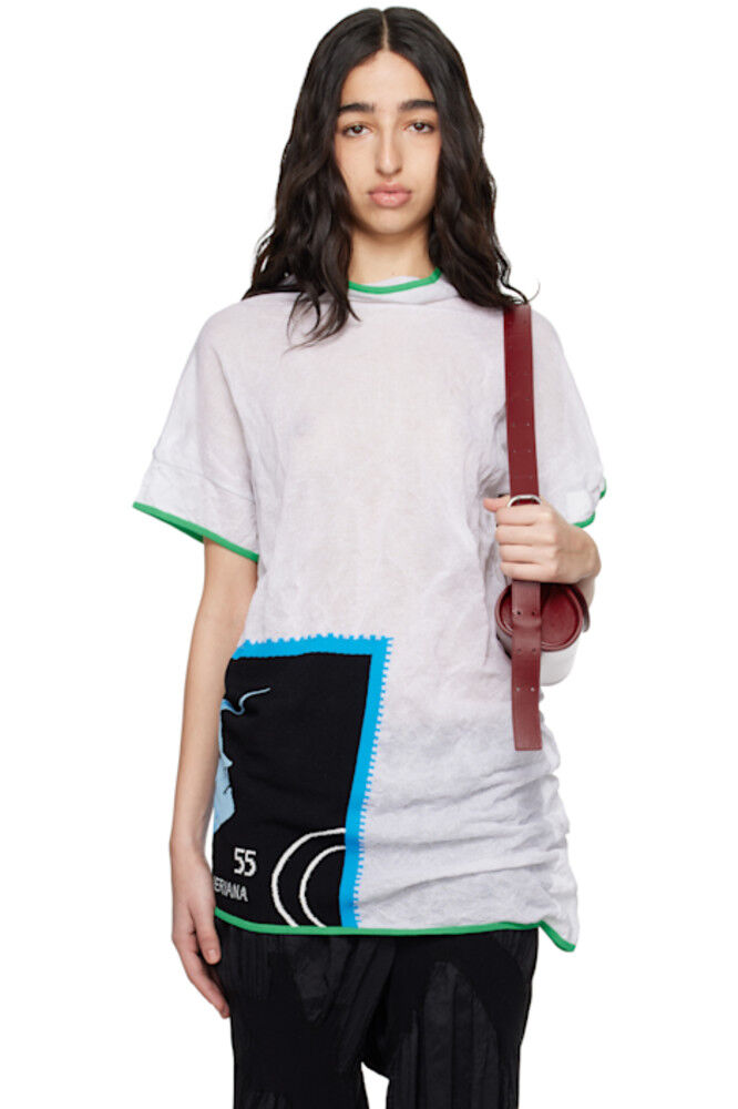 Белая трикотажная футболка Promina Kiko Kostadinov
Белая трикотажная футболка Promina Kiko Kostadinov