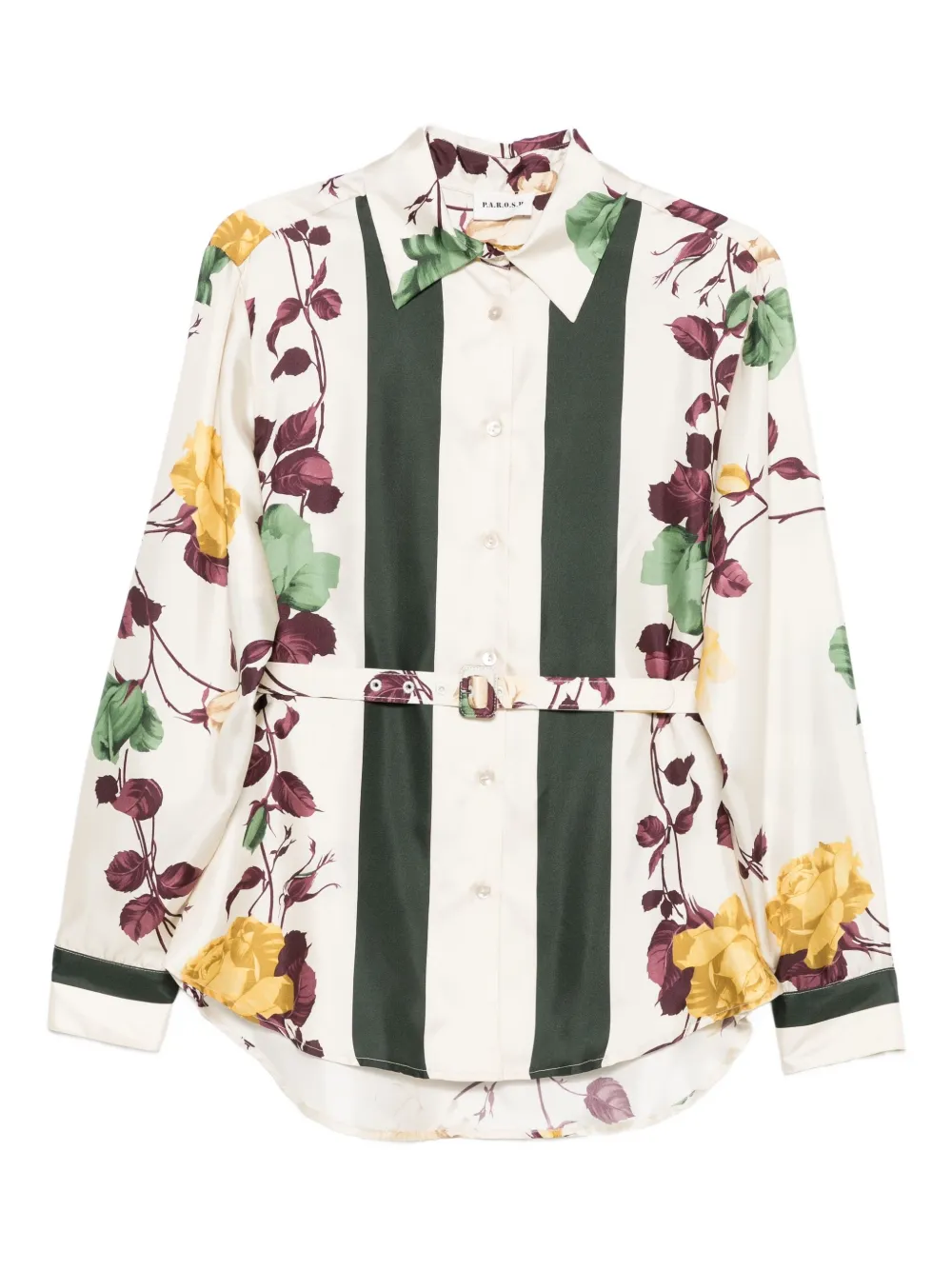 Рубашка с поясом и цветочным принтом P.A.R.O.S.H., нейтральный
Рубашка с поясом и цветочным принтом P.A.R.O.S.H., нейтральный