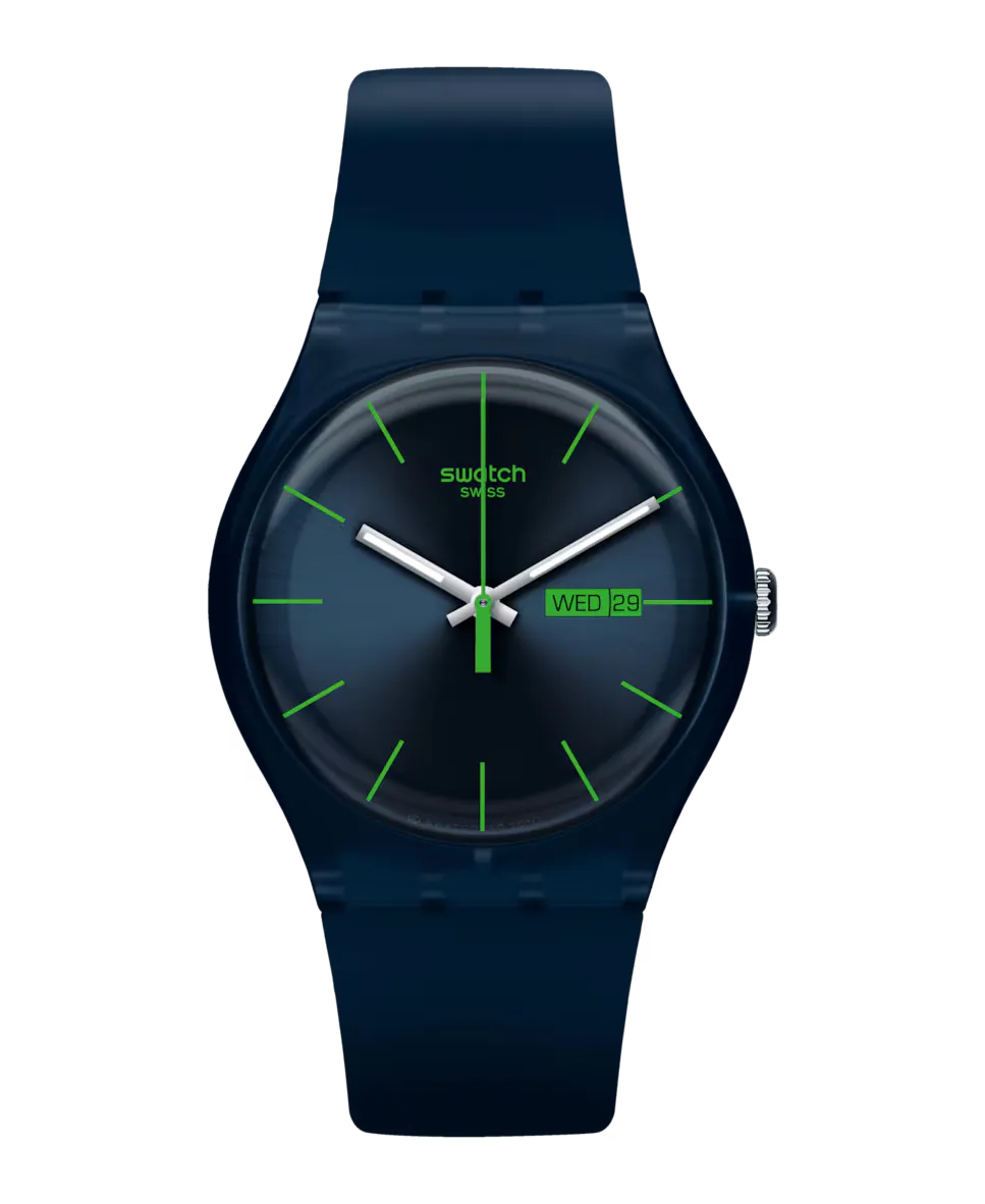 Синие часы Rebel с синим ремешком из органического материала Swatch
Синие часы Rebel с синим ремешком из органического материала Swatch