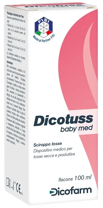 Dicotuss Baby Med 100 мл Сироп от сухого и продуктивного кашля Dicofarm
Dicotuss Baby Med 100 мл Сироп от сухого и продуктивного кашля Dicofarm